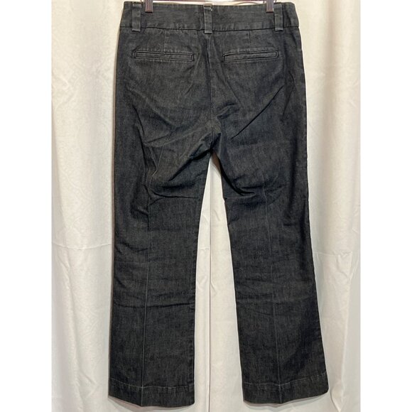 Gap Curvy Fit Flared Leg Pants Size 6A Dark Gray Denim - Picture 2 of 9